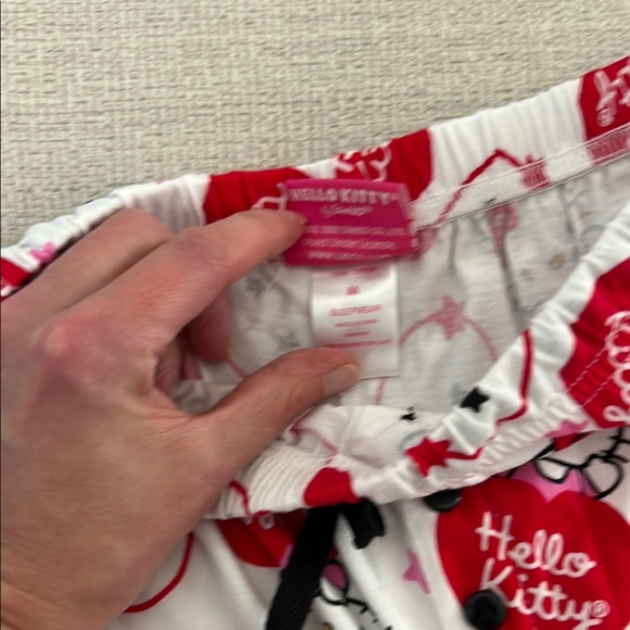 Hello Kitty Red and White Pajama Bottoms with Playful Print - Picture 4 of 6